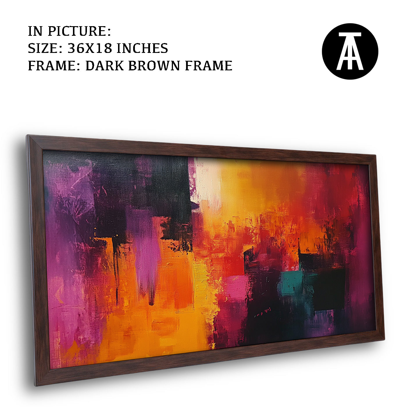 Artwork in Metal Champagne Gold Frame