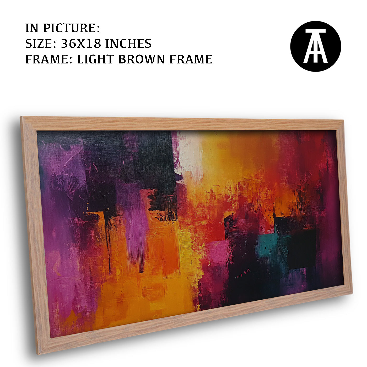 Artwork in Dark Brown Frame
