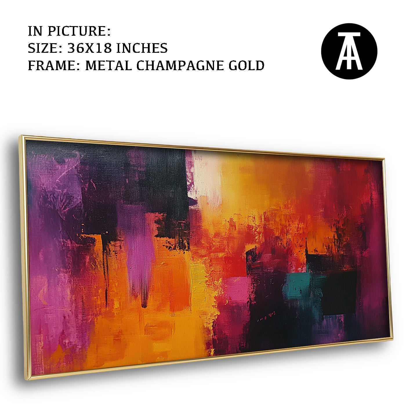 Artwork in Light Brown Frame