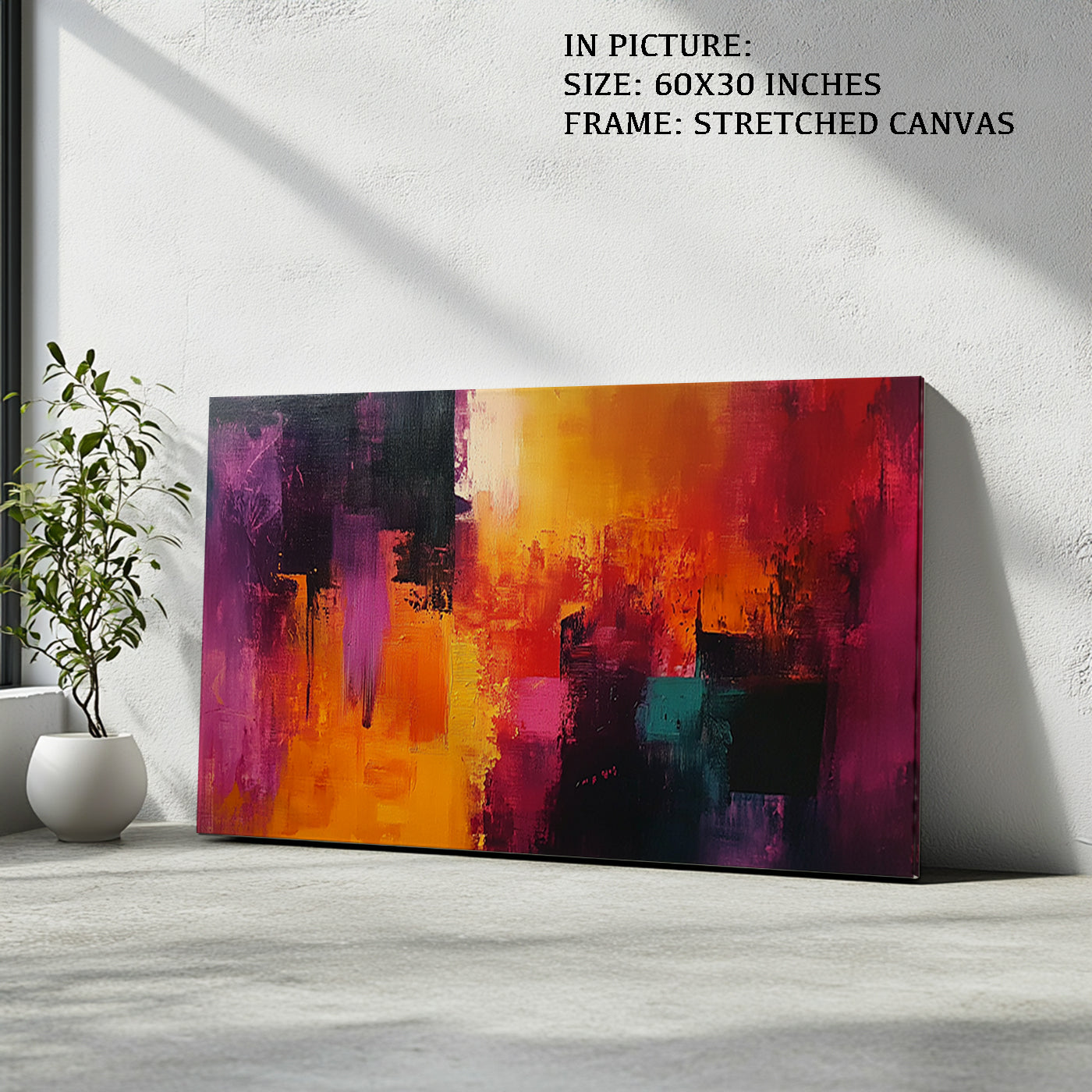 Artwork in Natural Wood Frame
