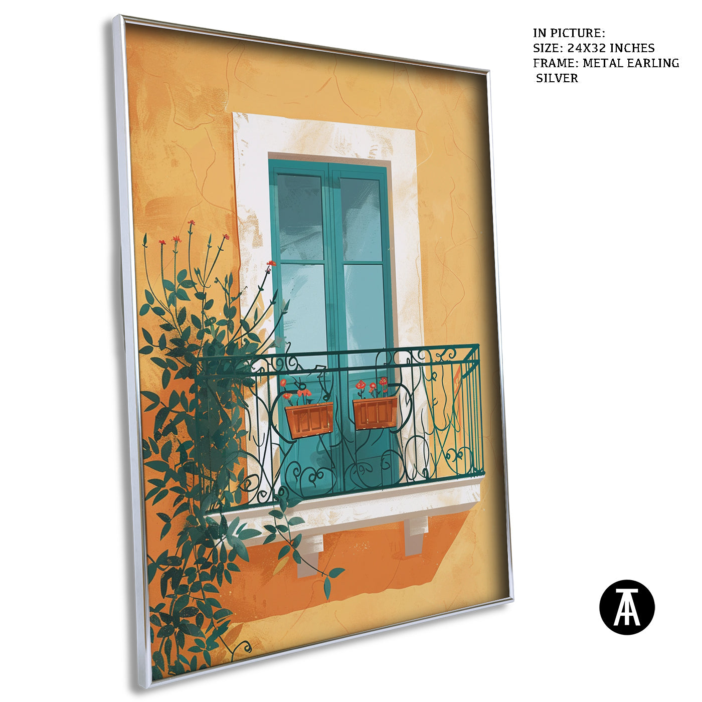 Artwork in Metal Earling Silver Frame