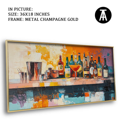 Artwork in Light Brown Frame