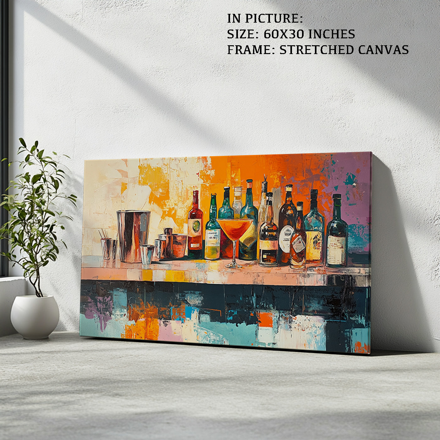 Artwork in Natural Wood Frame