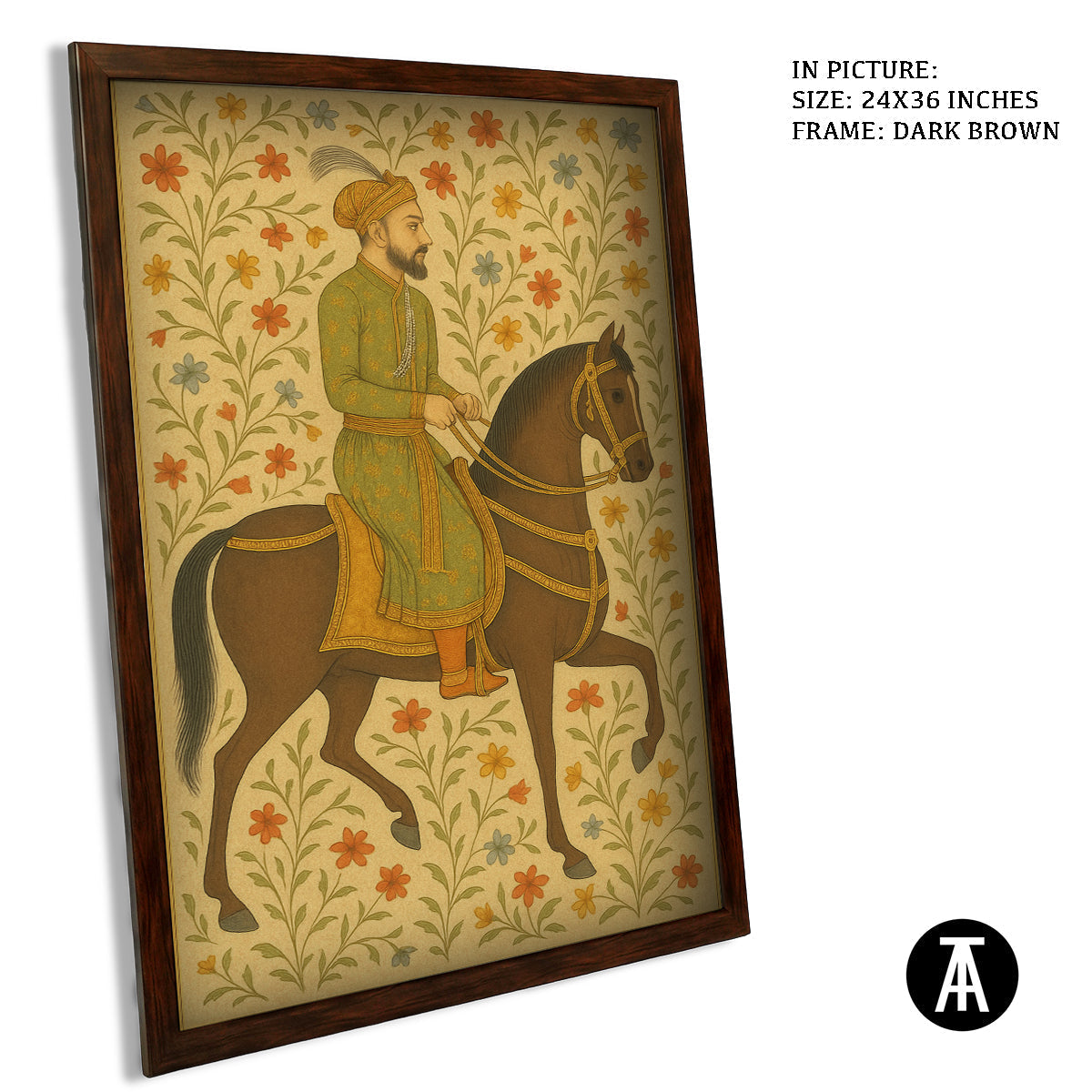 Artwork in Dark Brown Frame