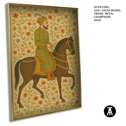 Artwork in Metal Champagne Gold Frame
