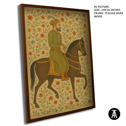 Artwork in Dark Wood Frame