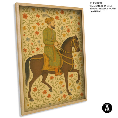 Artwork in Natural Wood Frame
