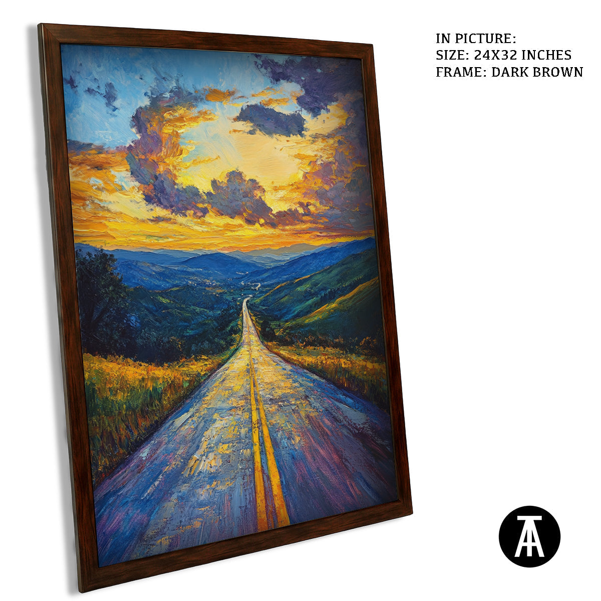 Artwork in Metal Champagne Gold Frame