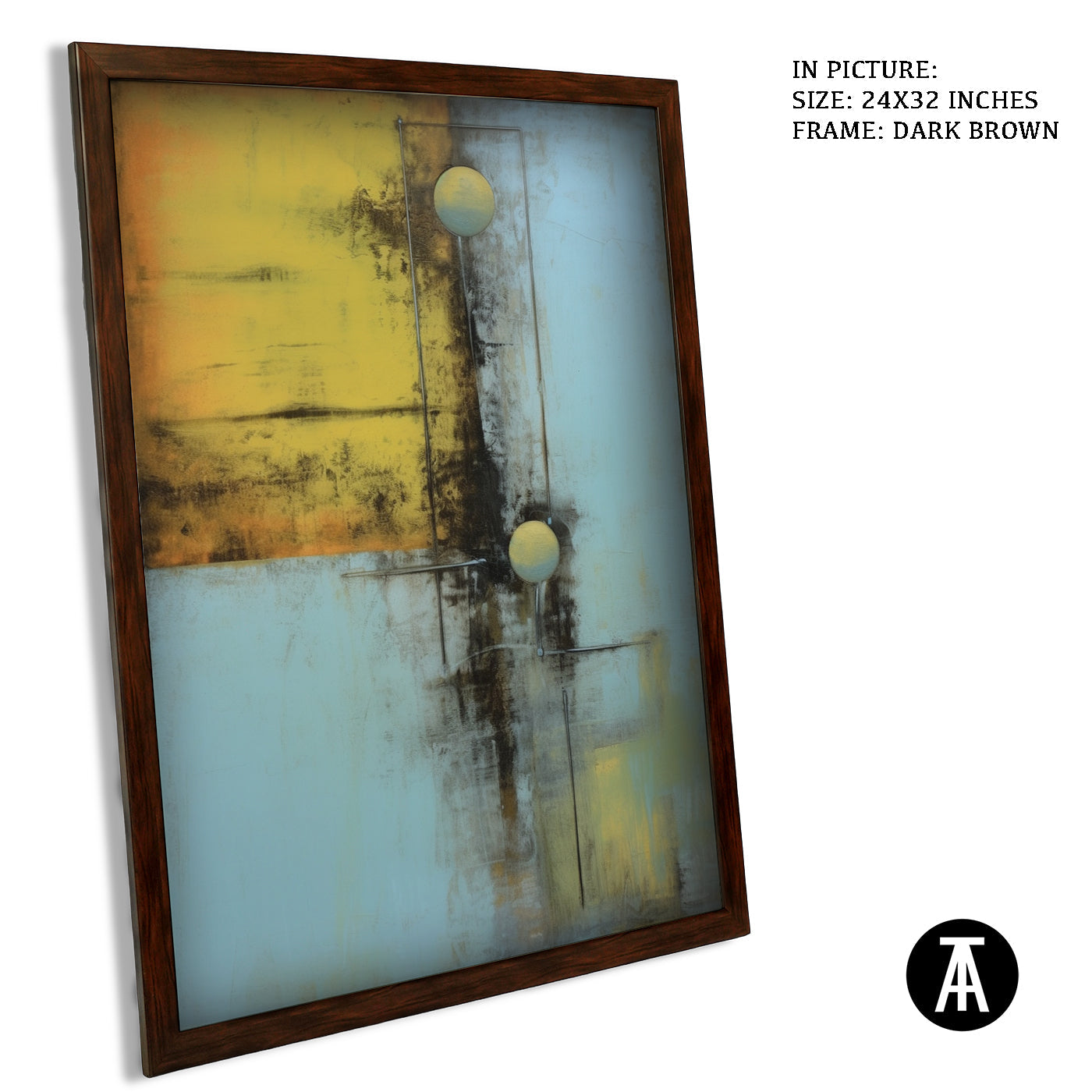 Artwork in Metal Champagne Gold Frame