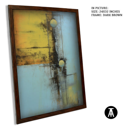 Artwork in Metal Champagne Gold Frame