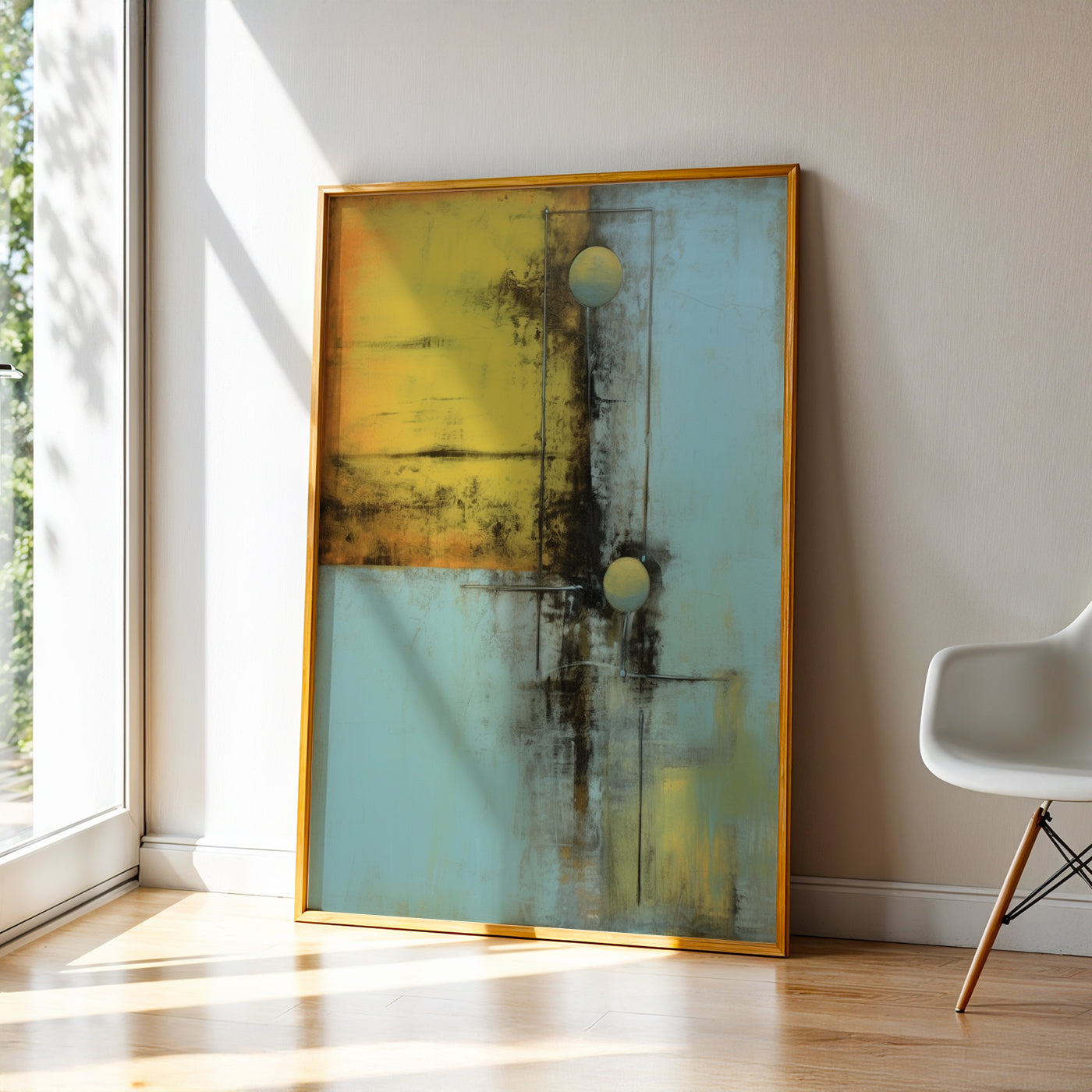 Abstract Painting in a Lifestyle Setting