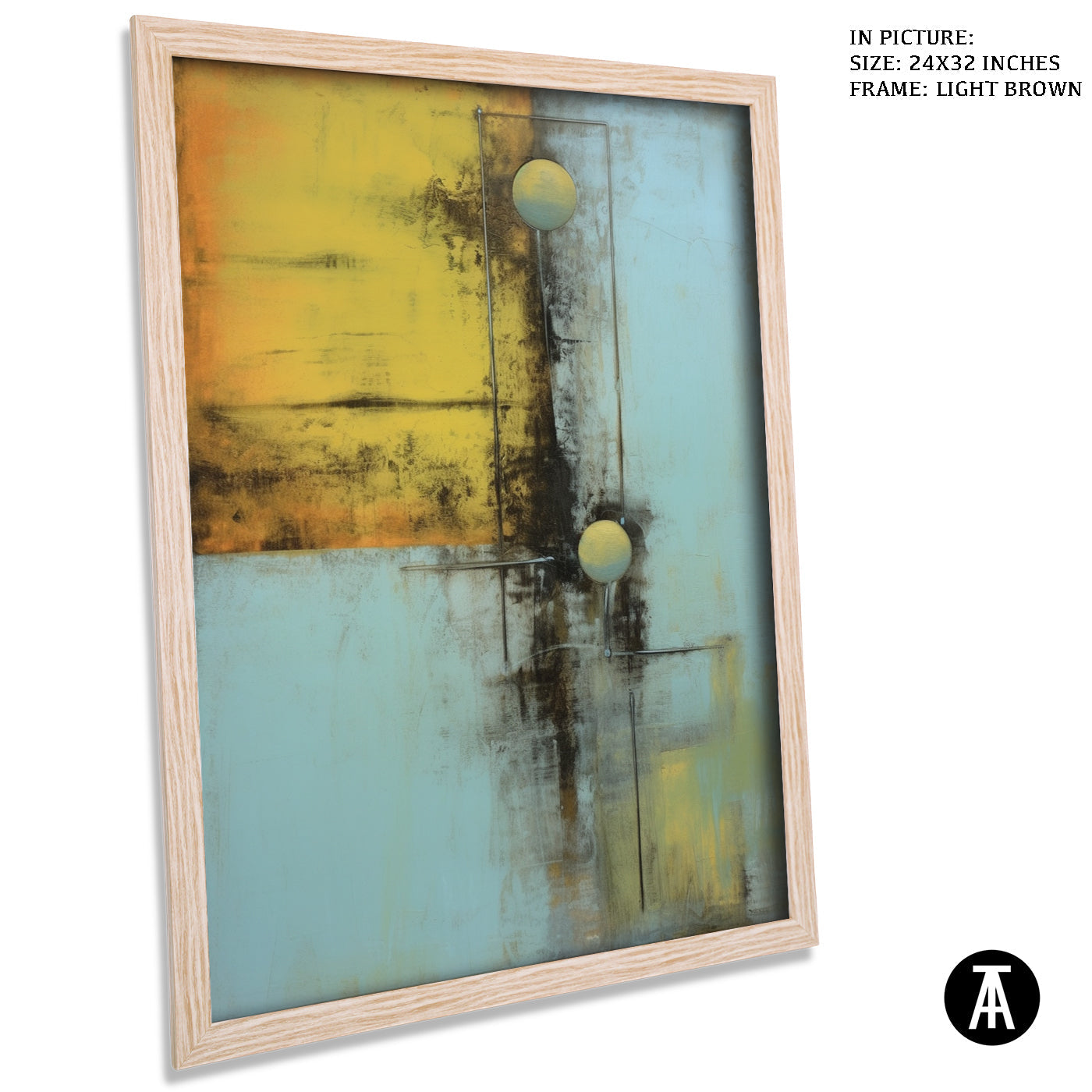Artwork in Dark Brown Frame