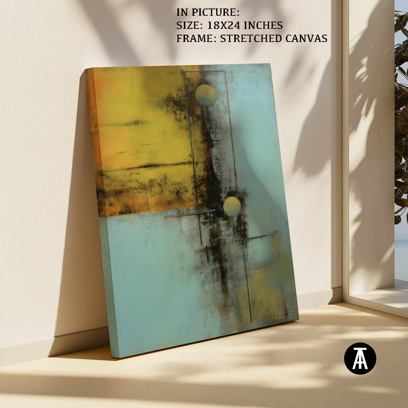 Artwork in Natural Wood Frame