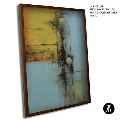 Artwork in Dark Wood Frame