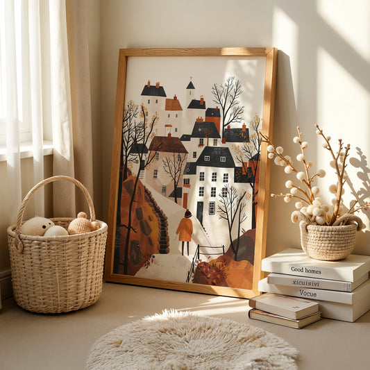 Boho Art Painting in a Lifestyle Setting