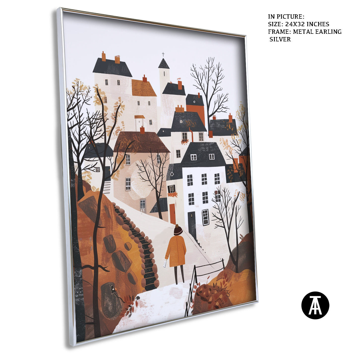 Artwork in Metal Earling Silver Frame