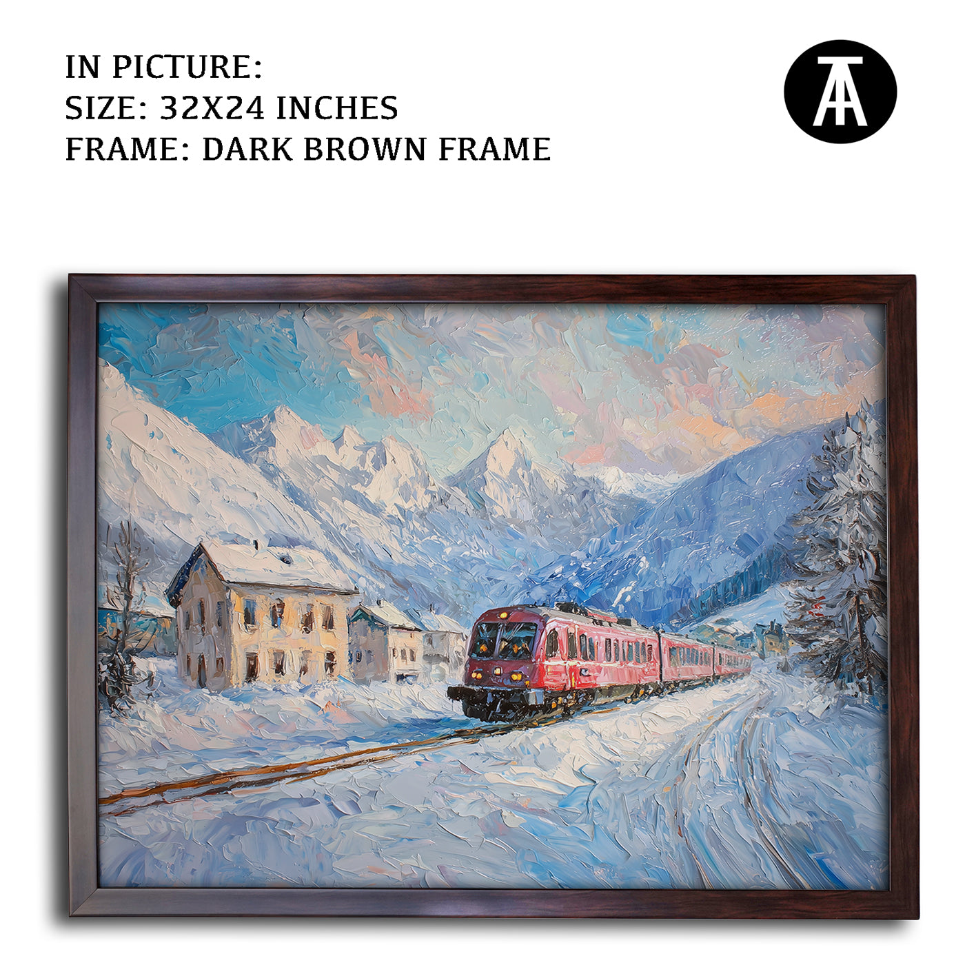 Artwork in Metal Champagne Gold Frame
