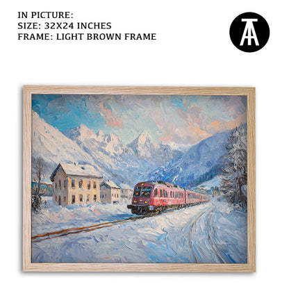 Artwork in Dark Brown Frame