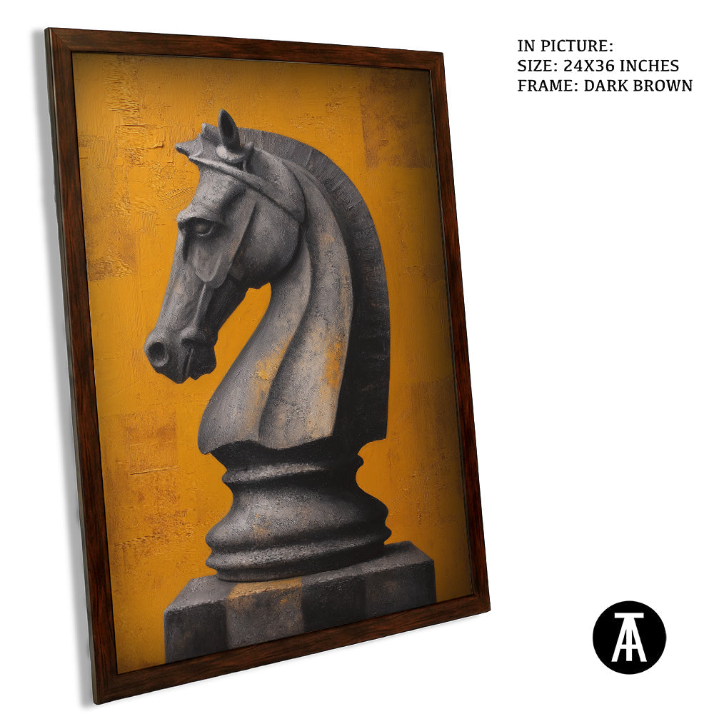 Artwork in Dark Brown Frame