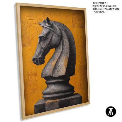 Artwork in Natural Wood Frame