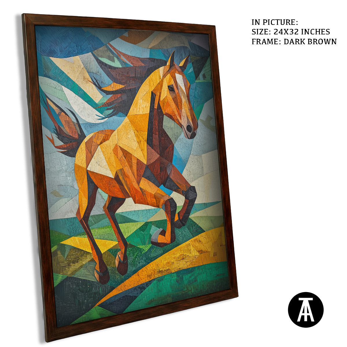 Artwork in Metal Champagne Gold Frame