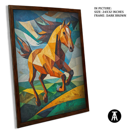 Artwork in Metal Champagne Gold Frame