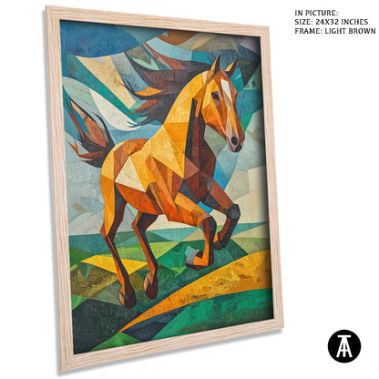 Artwork in Dark Brown Frame
