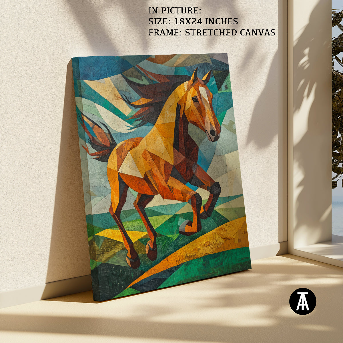 Artwork in Natural Wood Frame