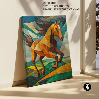 Artwork in Natural Wood Frame