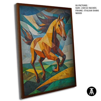 Artwork in Dark Wood Frame