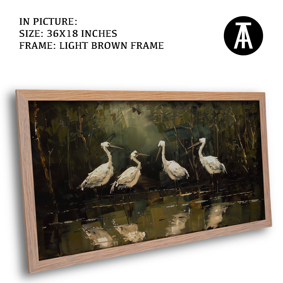Artwork in Dark Brown Frame