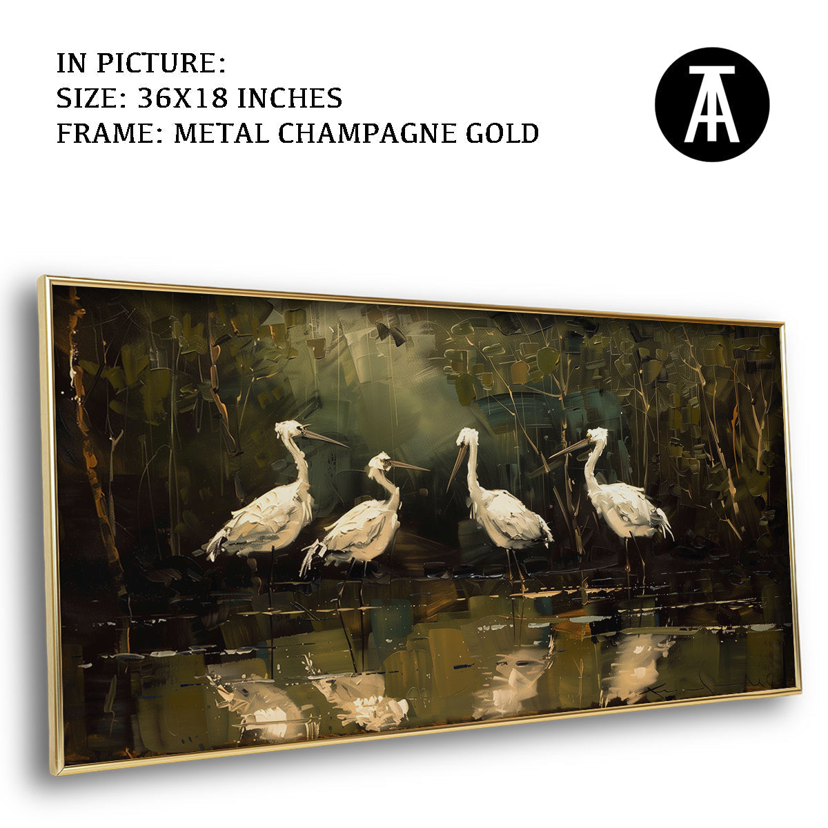 Artwork in Light Brown Frame