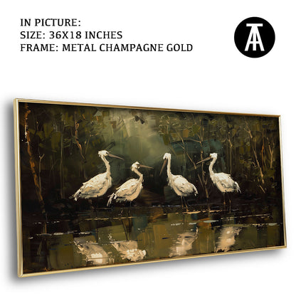 Artwork in Light Brown Frame