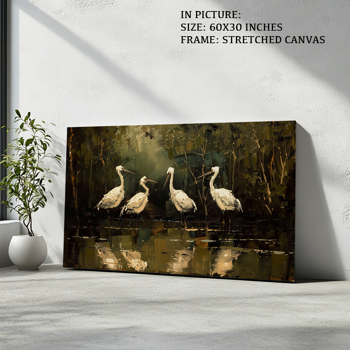 Artwork in Natural Wood Frame