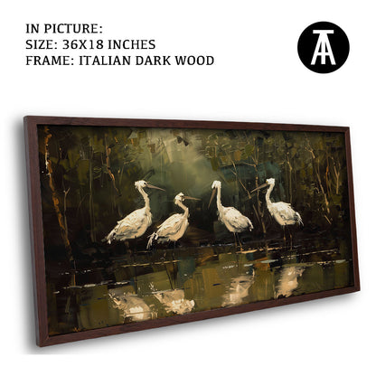 Artwork in Dark Wood Frame