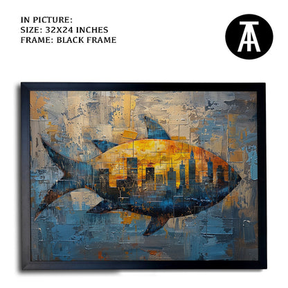 Artwork in Metal Earling Silver Frame