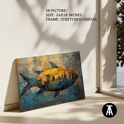 Artwork in Natural Wood Frame