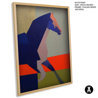 Artwork in Natural Wood Frame