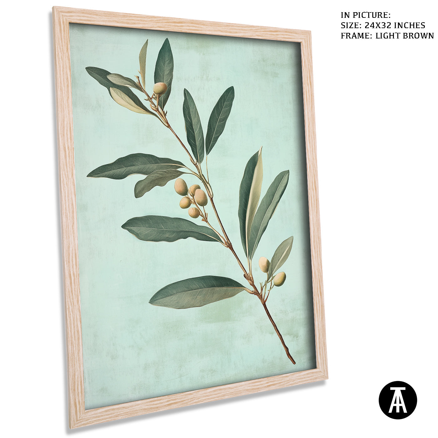 Artwork in Dark Brown Frame