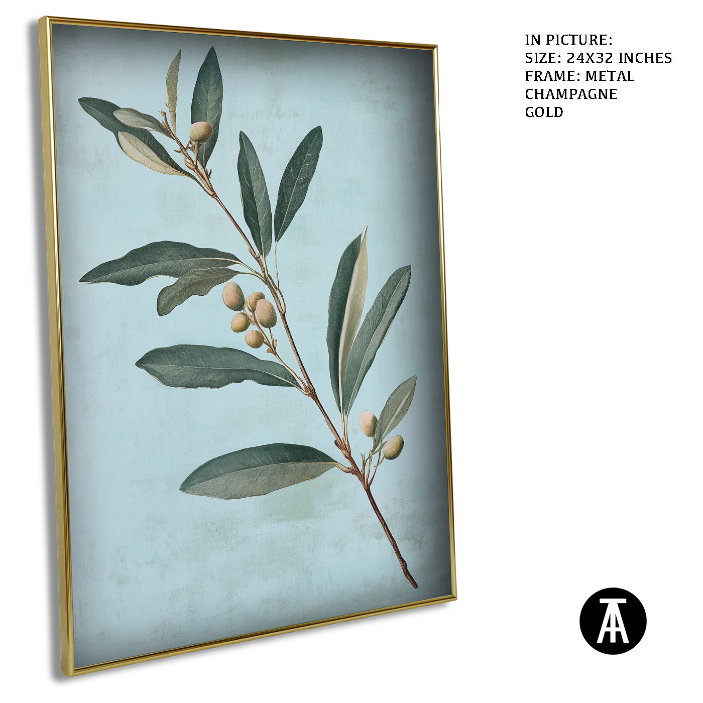 Artwork in Light Brown Frame