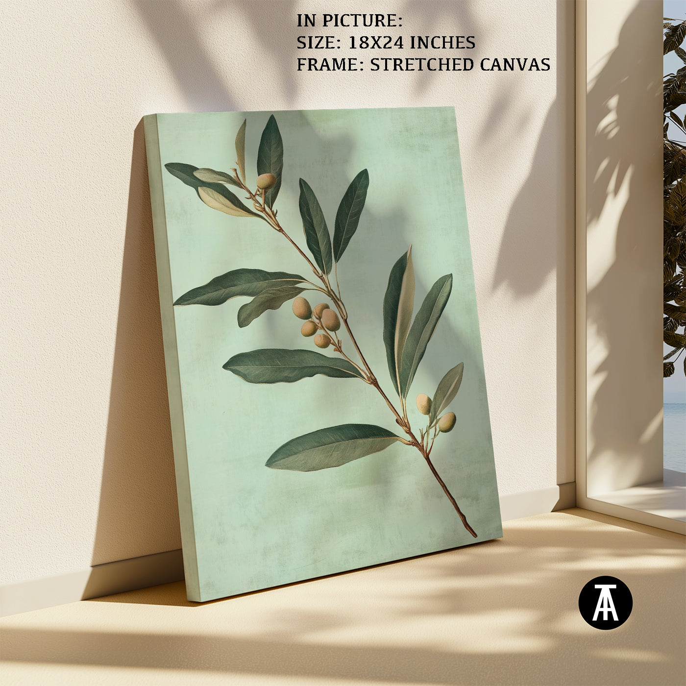 Artwork in Natural Wood Frame