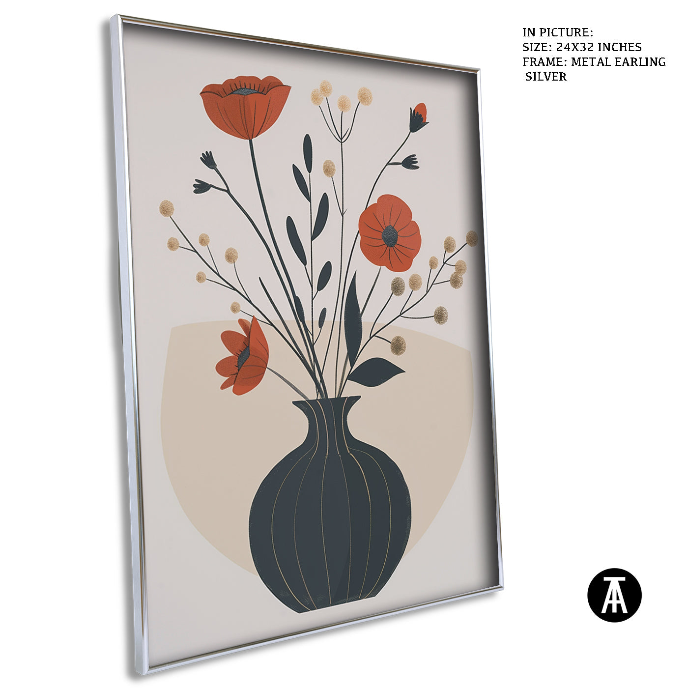 Artwork in Metal Earling Silver Frame