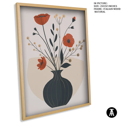 Artwork in Natural Wood Frame