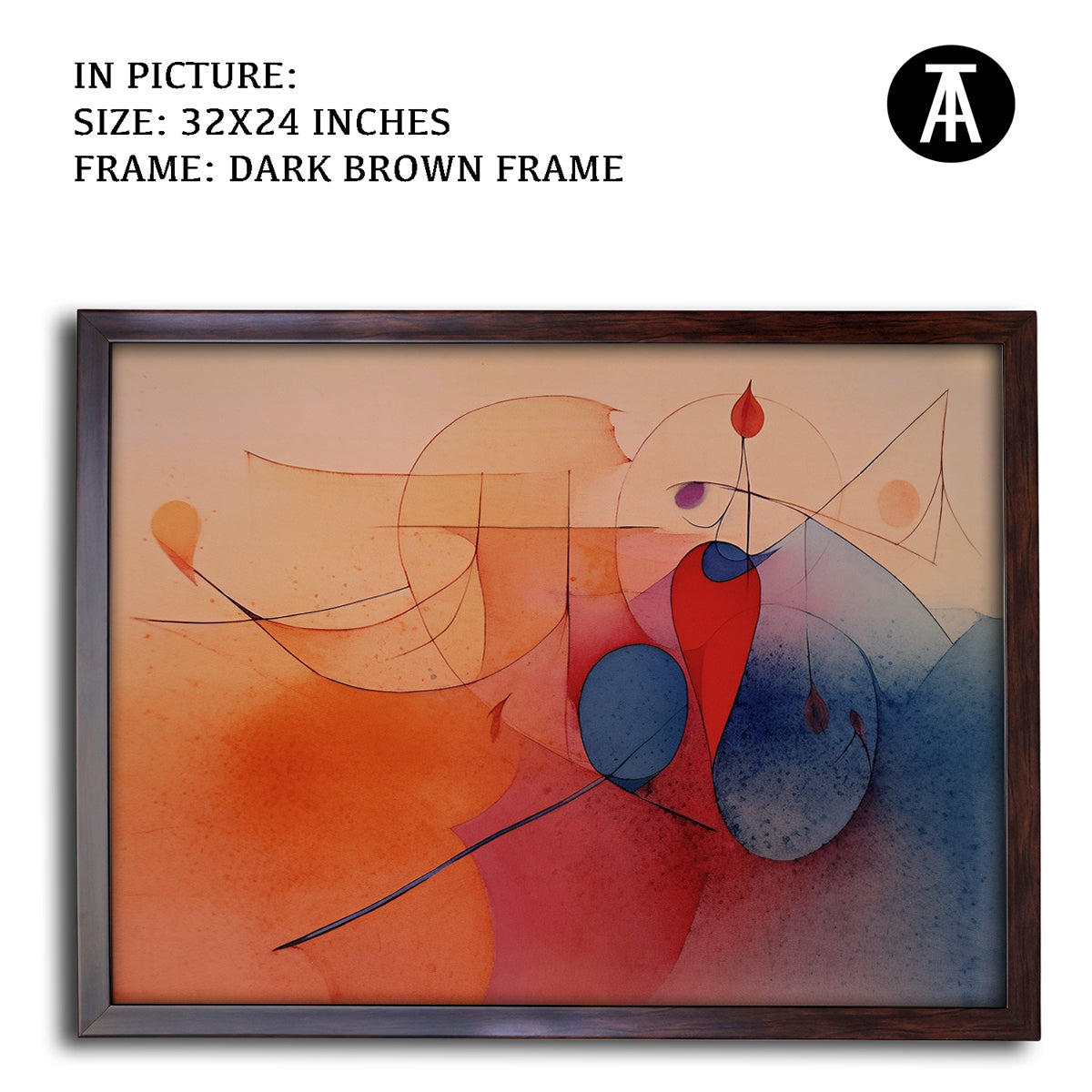 Artwork in Metal Champagne Gold Frame