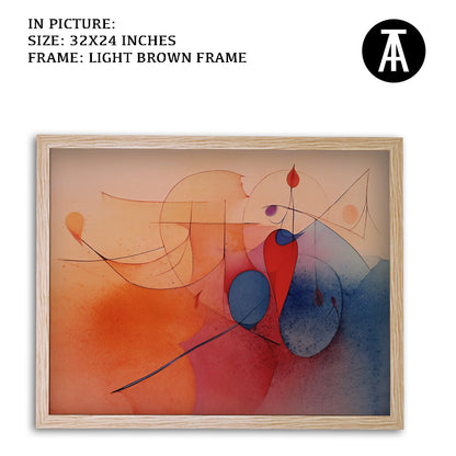Artwork in Dark Brown Frame