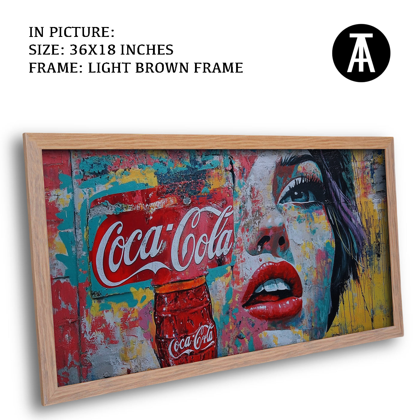 Artwork in Dark Brown Frame