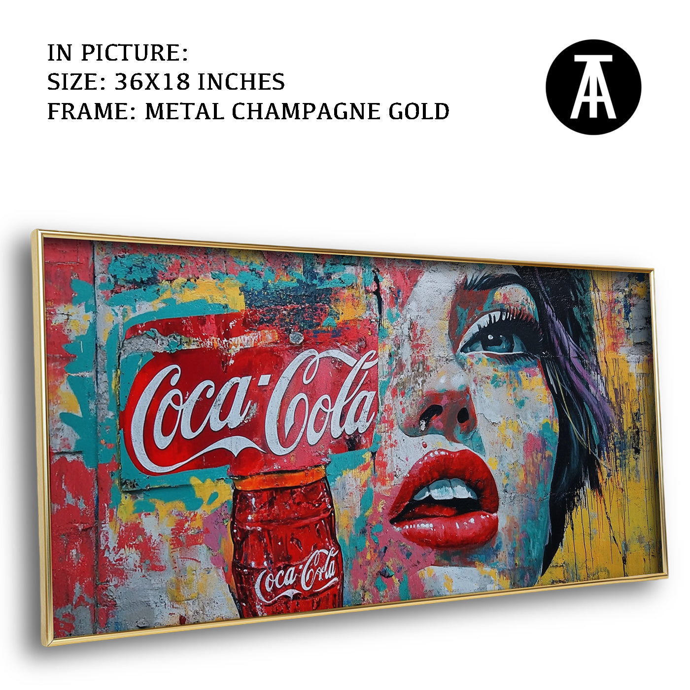 Artwork in Light Brown Frame