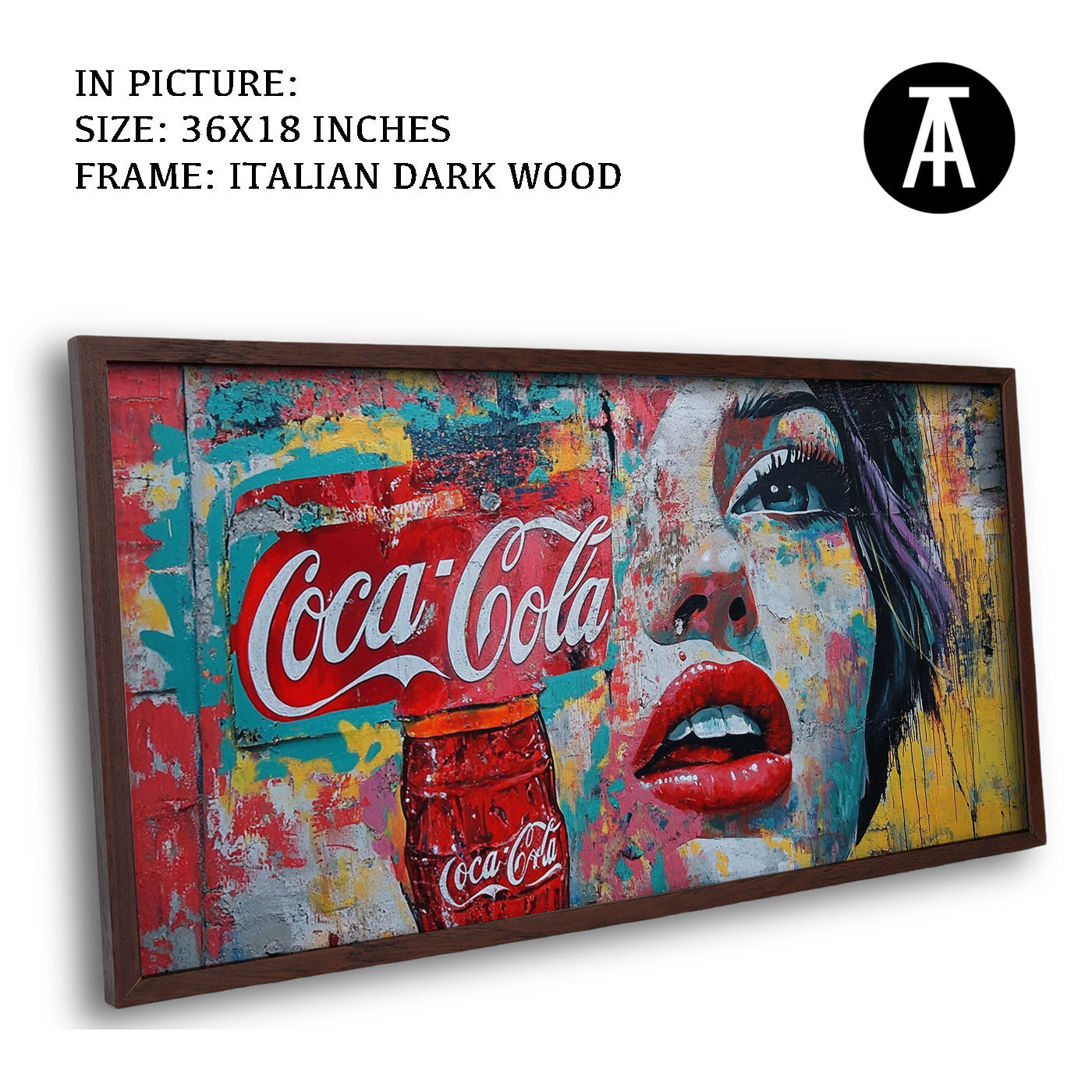 Artwork in Dark Wood Frame