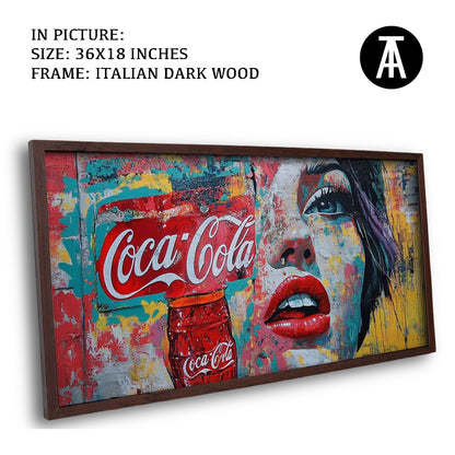 Artwork in Dark Wood Frame