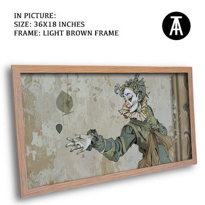 Artwork in Dark Brown Frame